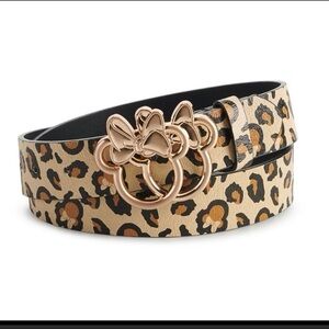 DISNEY Leopard Print Minnie Mouse Belt Size Small